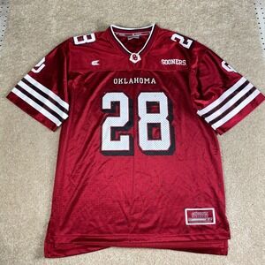 Vintage 90s Colosseum Oklahoma Sooners Football Jersey Red Number 28 Men's Large